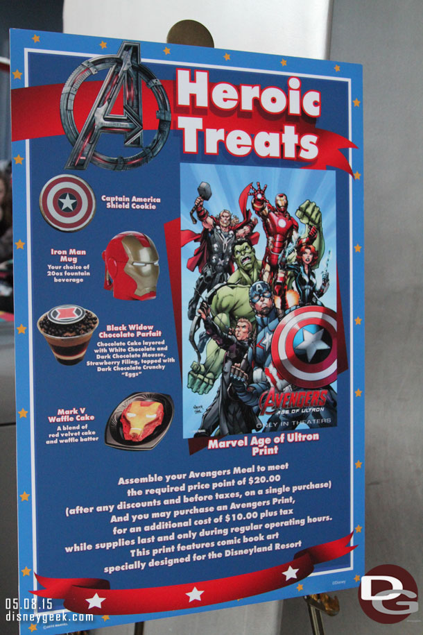 Pizza Port has a promotion going on for the Avengers with special food items and a print available.