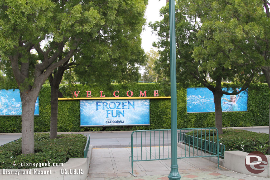 Frozen Fun billboards are still up at the Mickey and Friends Tram stop.  The 60th ones should be up soon.