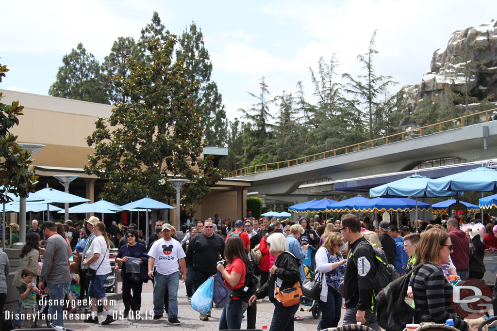 There seemed to be a lot of guests moving about in Tomorrowland this afternoon