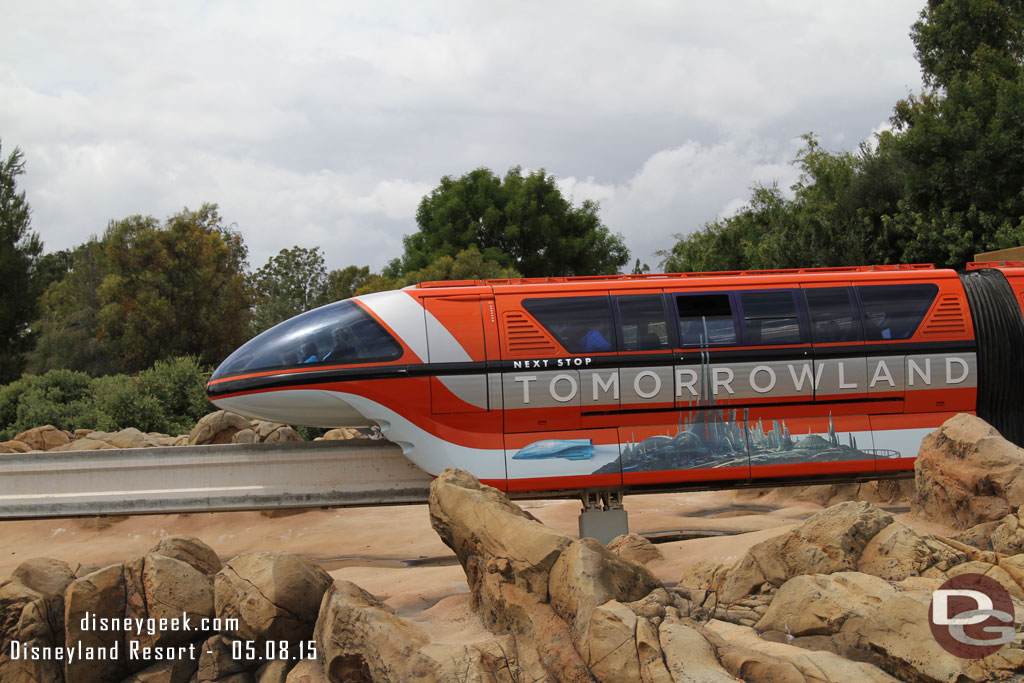 Monorail Orange over Tomorrowland.