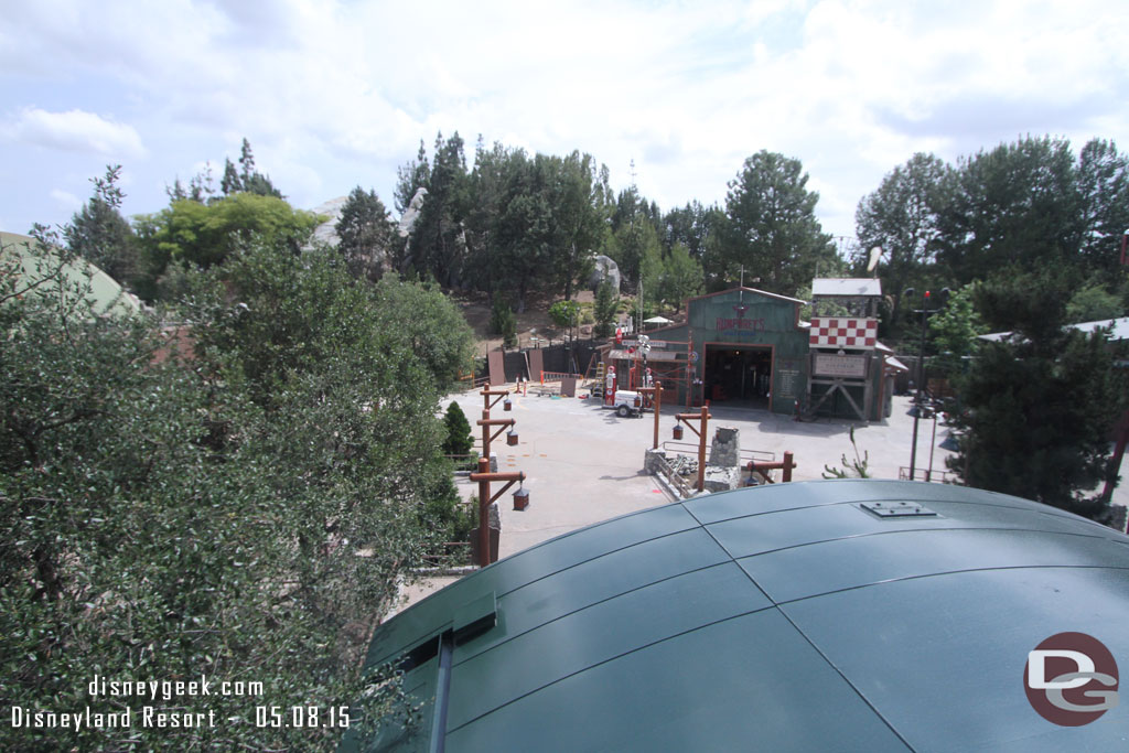 Unfortunately I was stuck shooting through a window so not the clearest of pictures.  But you can see Grizzly Peak Airfield is nearing completion.  It is scheduled to open next Friday.