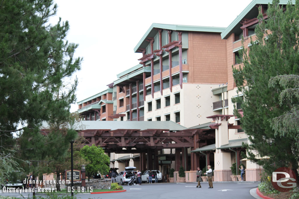 No banners up yet at the Grand Californian.