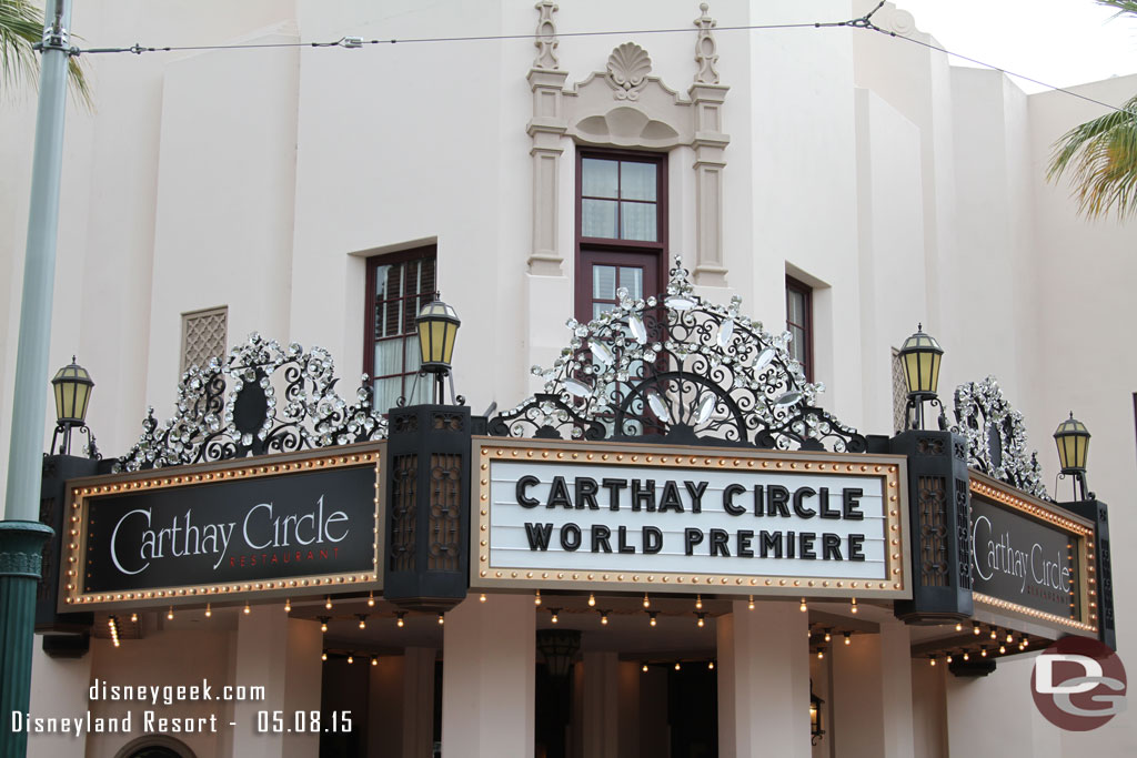 The Carthay Circle Restaurant has started to receive diamonds too.