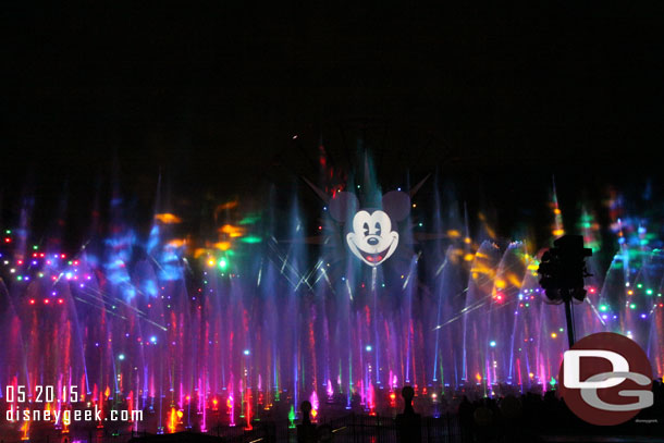 Show time.  It opens with the World of Color overture.