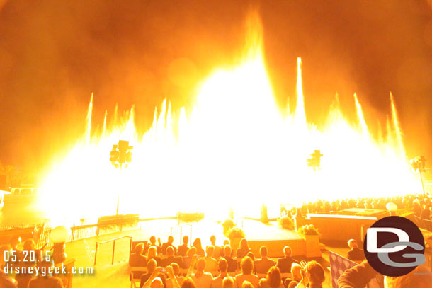 The finale to the Disneyland segment features a mega fireball.