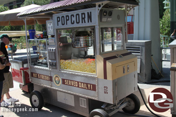 The popcorn cart has a new look too.