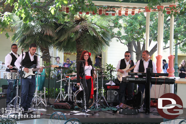 A group called Adelaide performing at the Paradise Garden Bandstand.