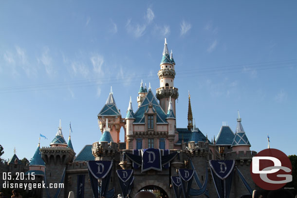 Sleeping Beauty Castle is just about ready.. only the final logo unveiling to go (that is Thursday at 1pm)