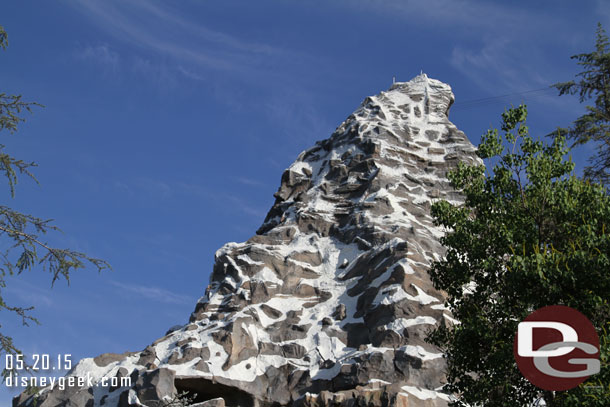 The Matterhorn reopens Friday.  Today they were doing some cast member previews. No soft opening though.