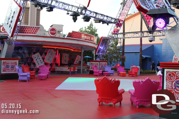 The Diamond Mad T Party officially opens Friday.  They did not bring back the performance stage by the House of Cards.