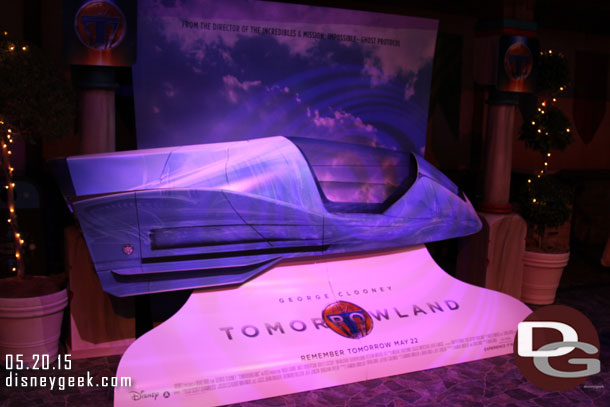 A Tomorrowland movie sign