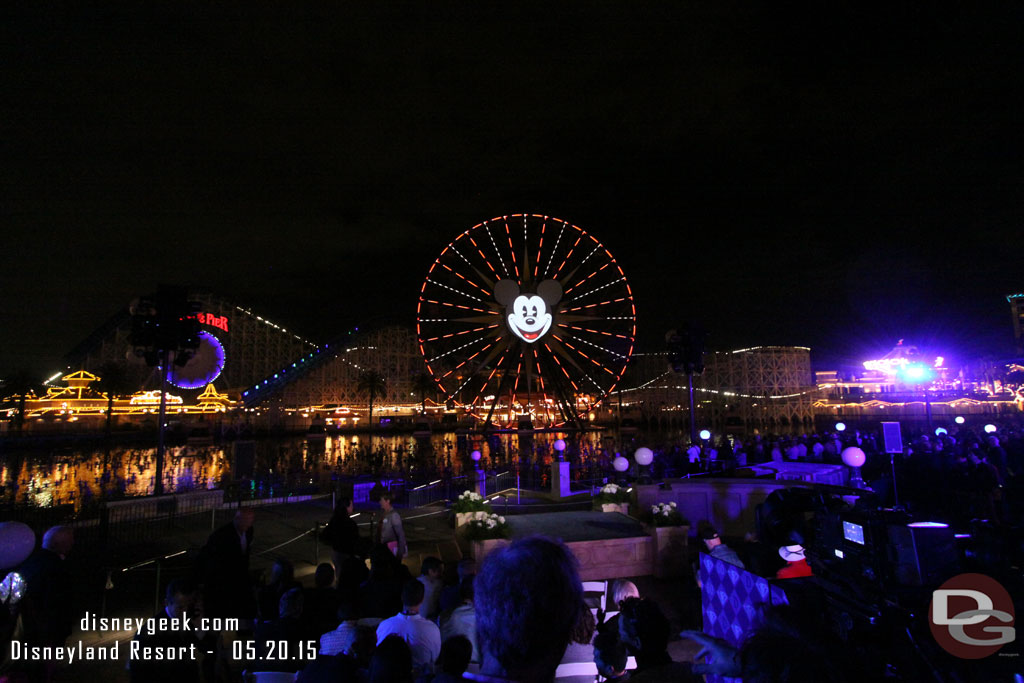 In position and waiting for the World of Color - Celebrate! Premiere.