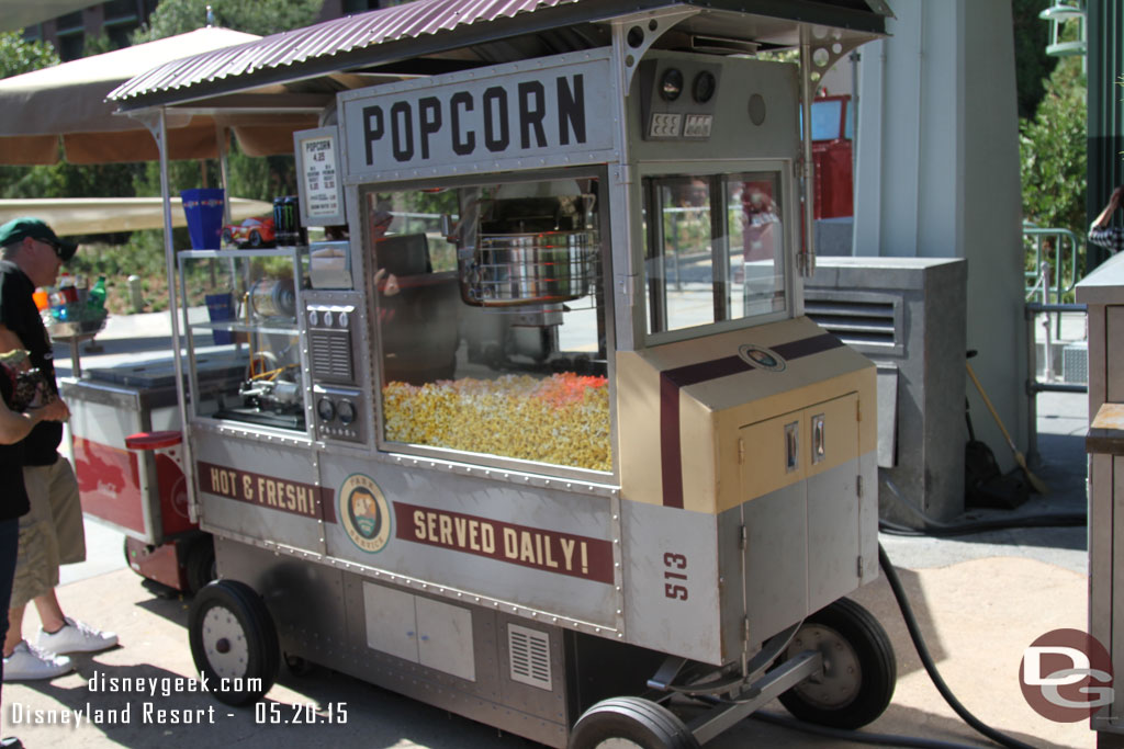 The popcorn cart has a new look too.