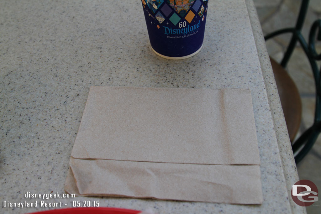 Appears they have opted to not do napkin designs anymore.. they are still plain, brown, napkins.