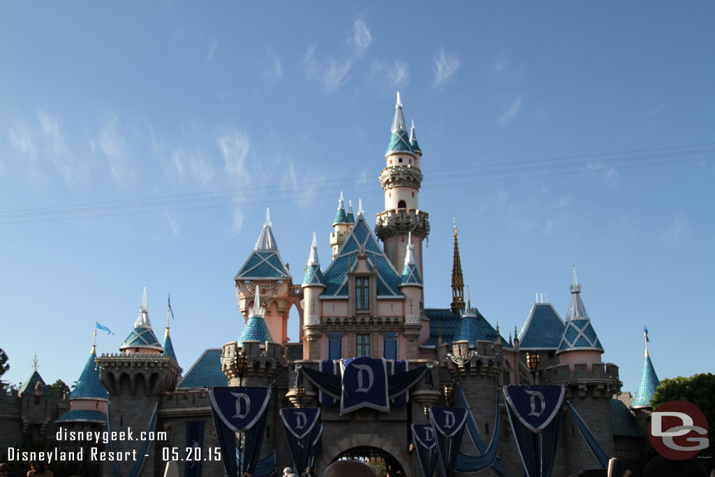 Sleeping Beauty Castle is just about ready.. only the final logo unveiling to go (that is Thursday at 1pm)