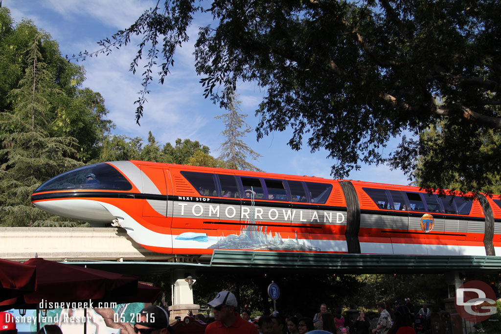 Monorail Orange still has the Tomorrowland wrap.