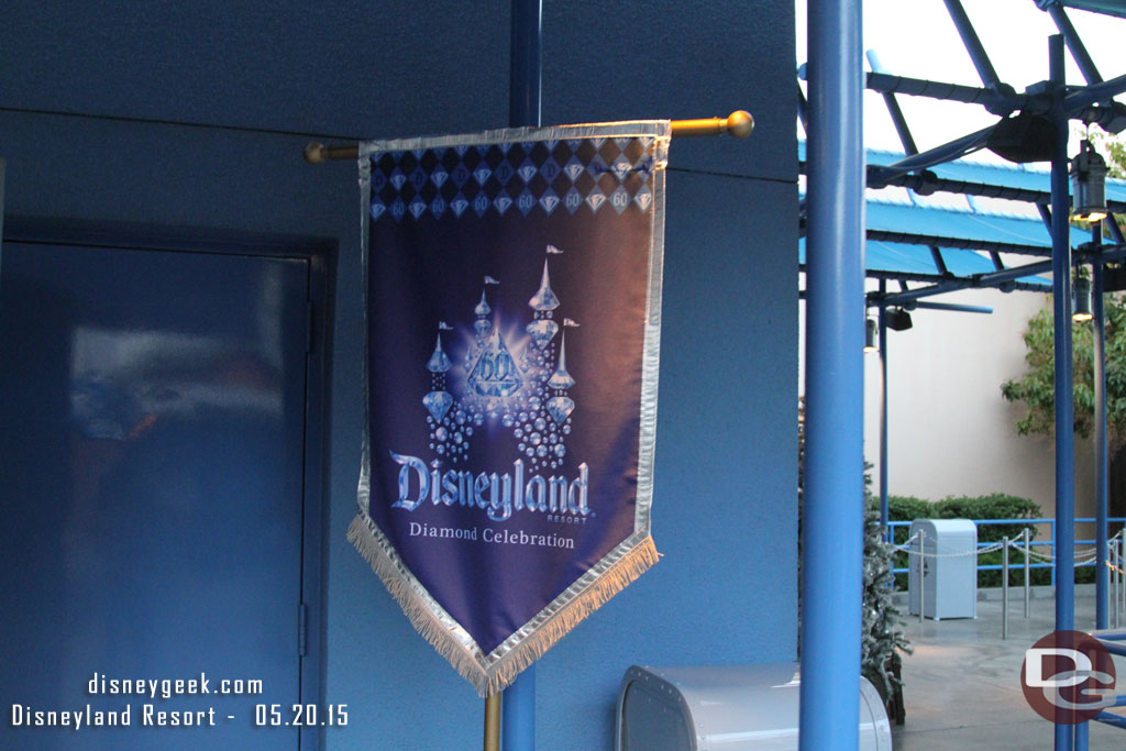 A Disneyland 60th banner (this was for the media room entrance)