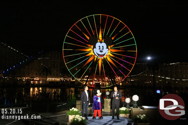 Neil Patrick Harris, Mickey Mouse and Bob Chapek introduce the new World of Color Celebrate