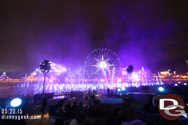 After the show the fountains play for two songs during the exit.