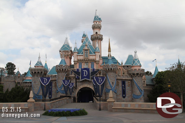 I headed for the hub next for a ceremony to unveil the last element of the decorations on Sleeping Beauty Castle and a cast recognition event.