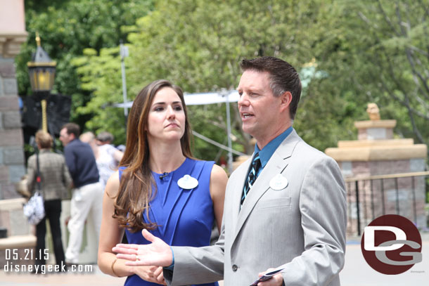 Both hosts for the cast TV event.