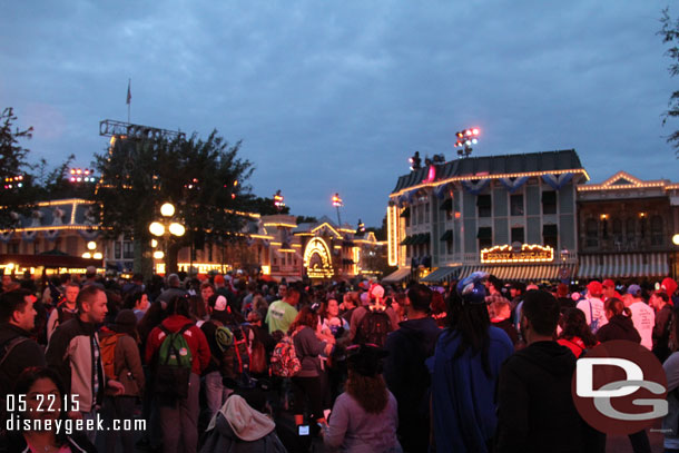 Main Street was jammed.. guests filled the street and Town Square.