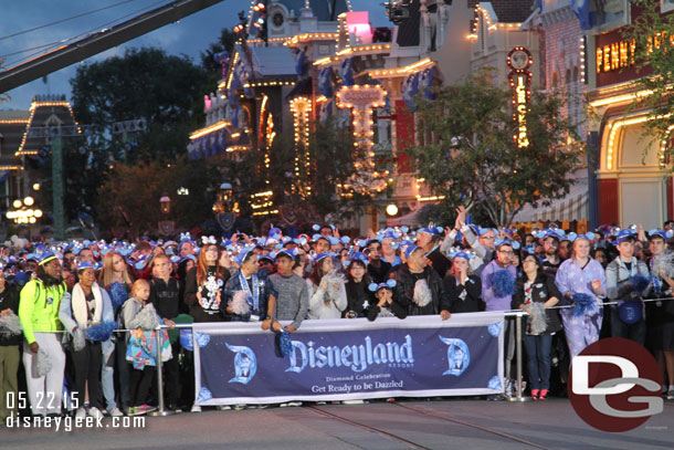 At the North end of the street were the guests who stayed up all night and the assembled media to see the opening.