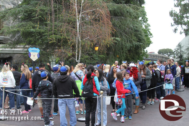 The Matterhorn reopened today to all guests.  The cast member I spoke to said it was about 150 minutes when I walked by just before 7:30am.