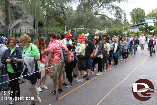 They had an extended/tape queue ready if needed and cast members armed with more tape too.