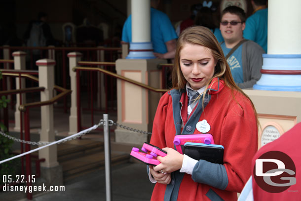 Out at Toy Story Midway Mania you can now borrow an Etch a Sketch to play with while you wait.