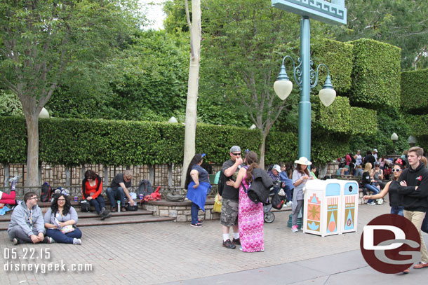 Out in the Small World Mall there were guests camped out but nothing like Main Street yet.