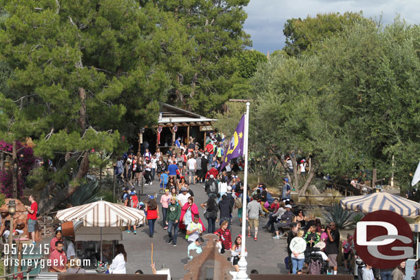 A look into Frontierland from the top deck of the Mark Twain.