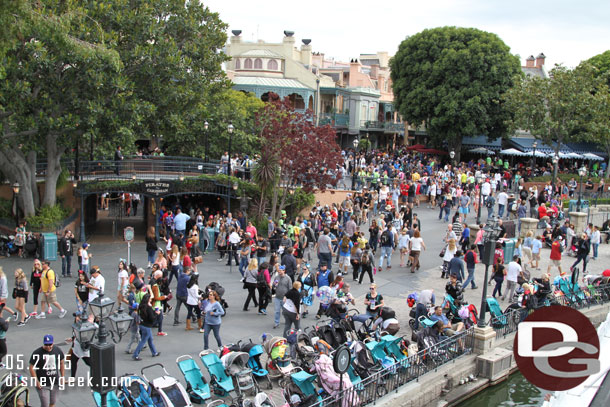 New Orleans Square.  From this angle you can see it has been worse on many previous trips.  It helps when thousands of guests are camped out on Main Street all day.