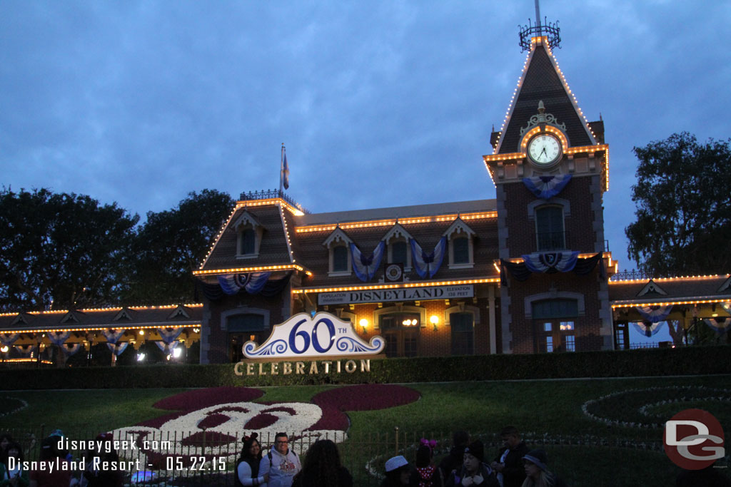 The Main Street Train Station as the skies start to brighten a bit.. it was 5:35am.