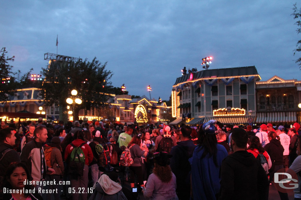 Main Street was jammed.. guests filled the street and Town Square.