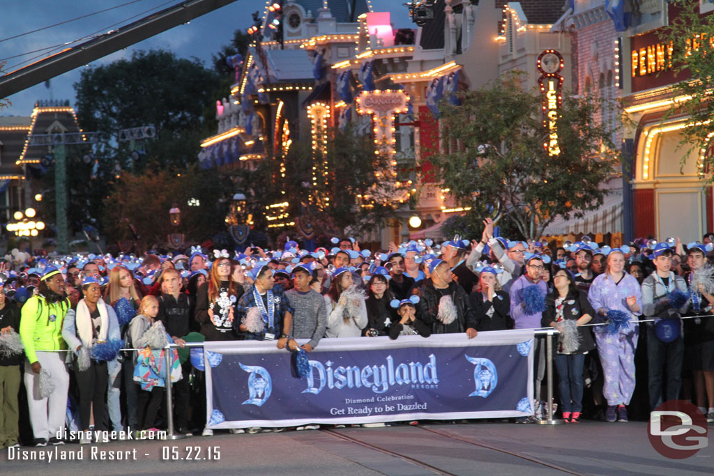 At the North end of the street were the guests who stayed up all night and the assembled media to see the opening.