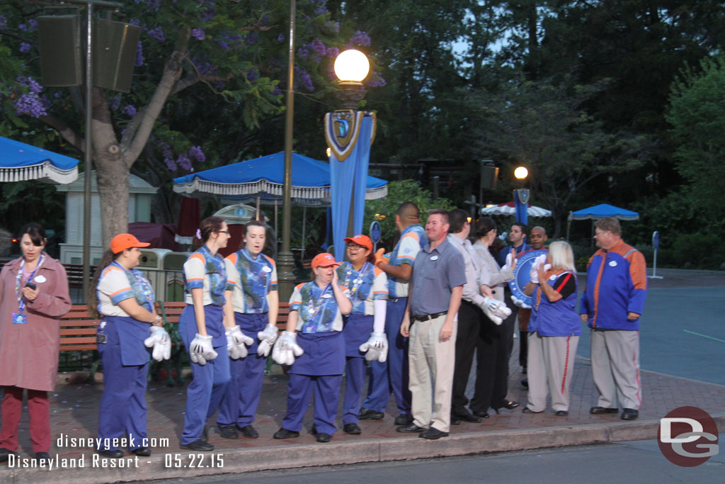 Cast Members started to line the street to greet the guests.