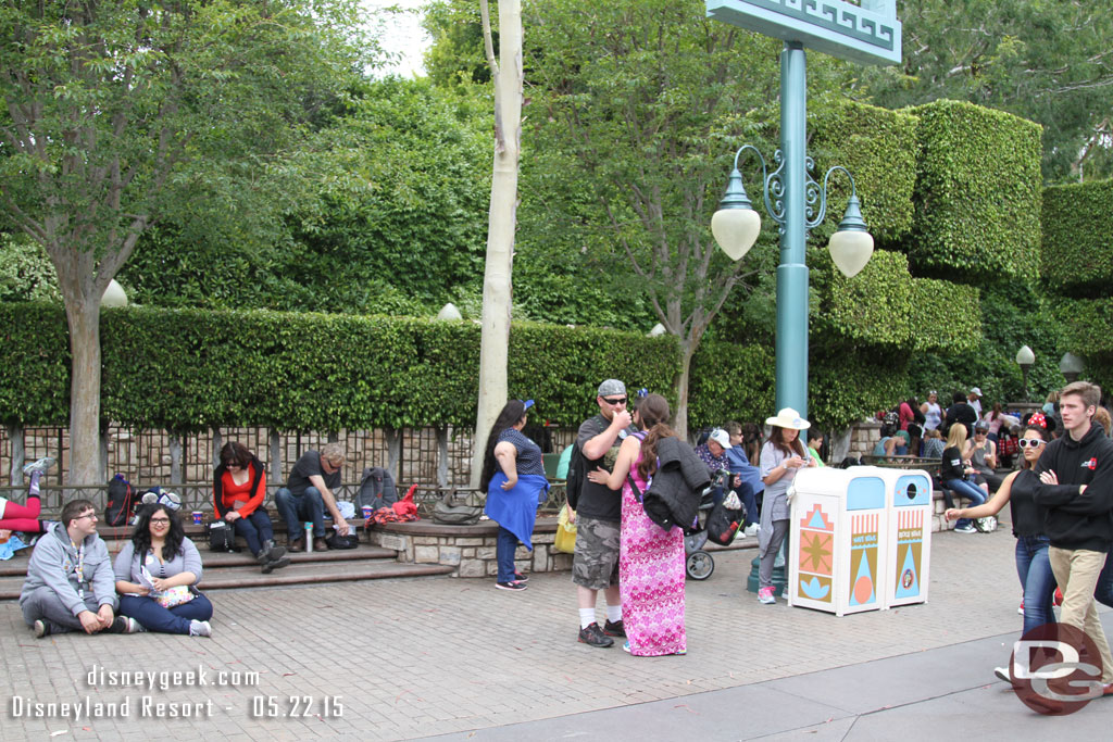 Out in the Small World Mall there were guests camped out but nothing like Main Street yet.