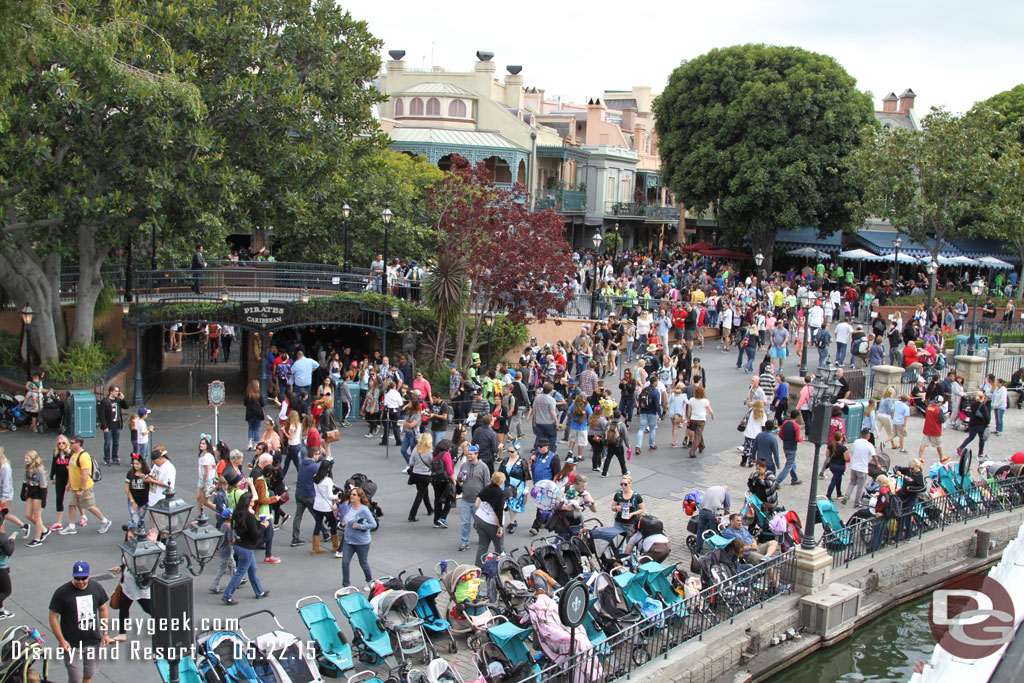 New Orleans Square.  From this angle you can see it has been worse on many previous trips.  It helps when thousands of guests are camped out on Main Street all day.