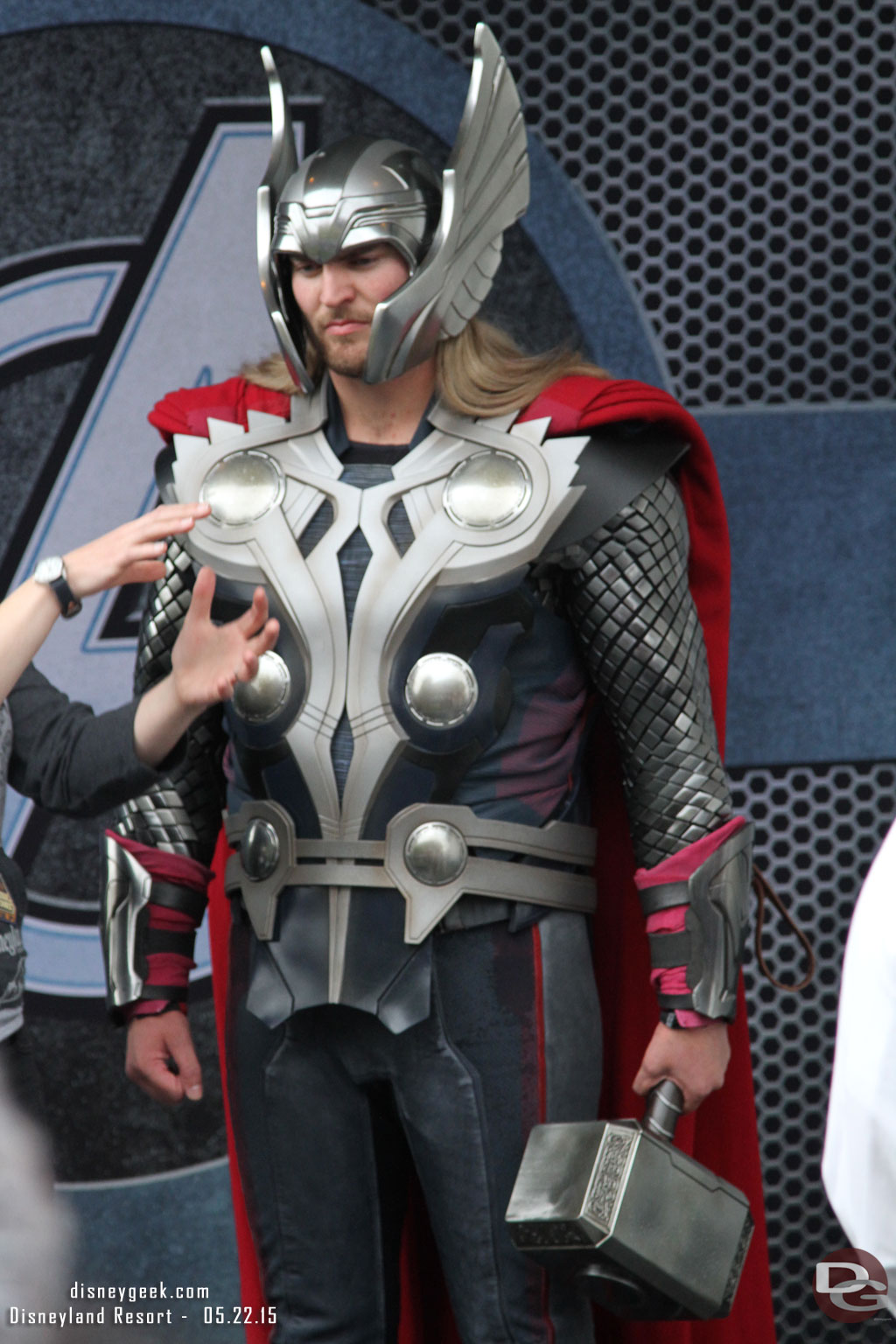 Thor at the new Avengers meet and greet location. It opened yesterday.