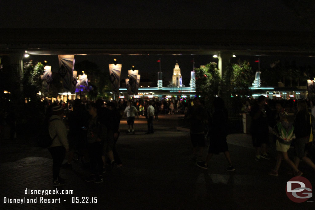 The Esplanade had a large area blocked off and exit path for us. Guests were held outside security and in smaller areas throughout from what I could see.. I did not spend a lot of time looking around.  Headed for the Toy Story bus then my car and home.