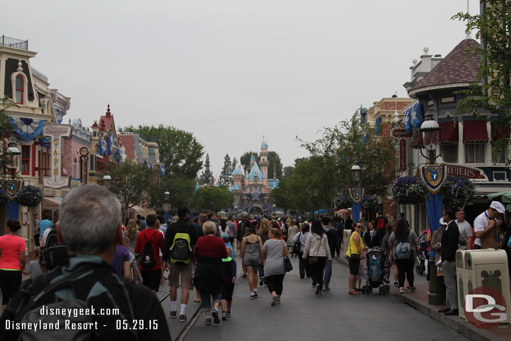 Main Street USA right before park opening.