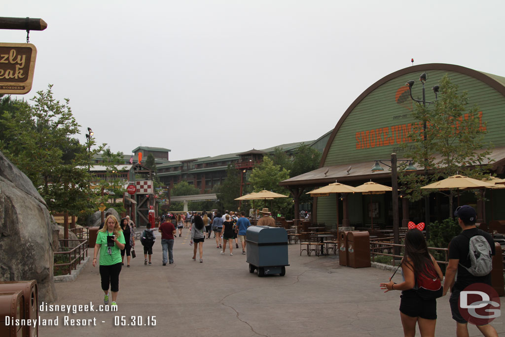 Walked through Grizzly Peak Airfield on my way to pick up World of Color FastPasses