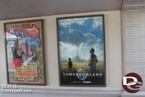 The Tomorrowland poster is up still even though it is closed.