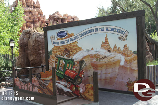 A new photo spot for the Diamond Celebration featuring Big Thunder opened today on the Big Thunder trail.