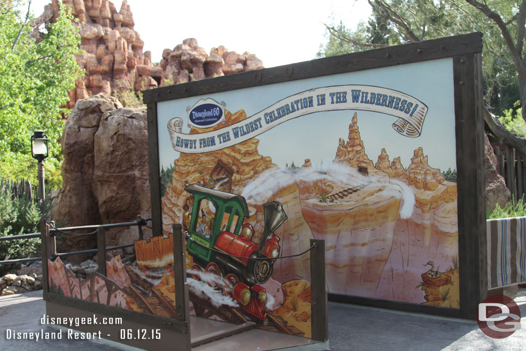 A new photo spot for the Diamond Celebration featuring Big Thunder opened today on the Big Thunder trail.