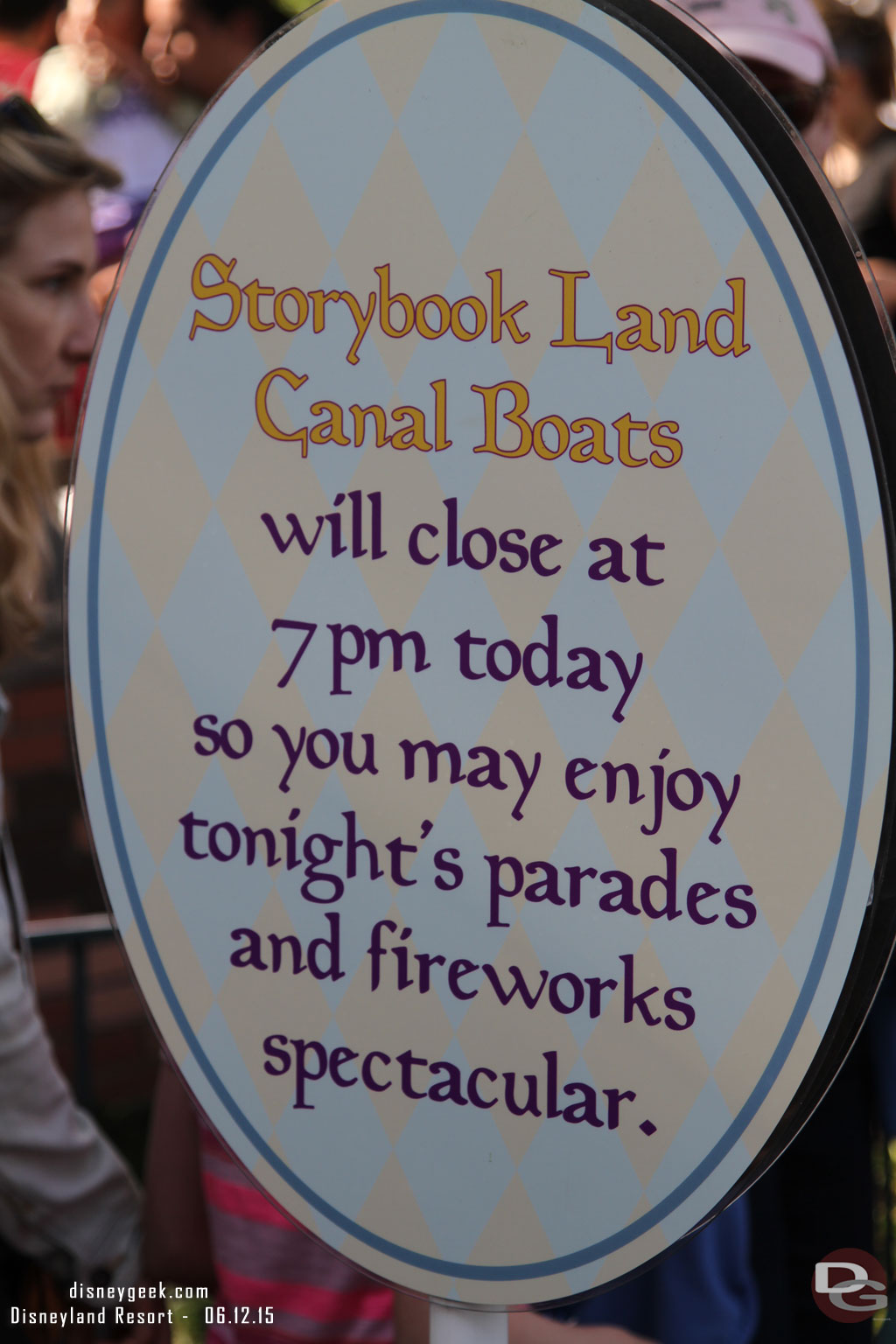 Due to Paint the Night the Storybook Canal Boats close early.