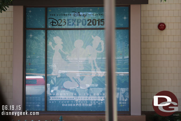 D23 Expo ad as you pull into the tram stop.