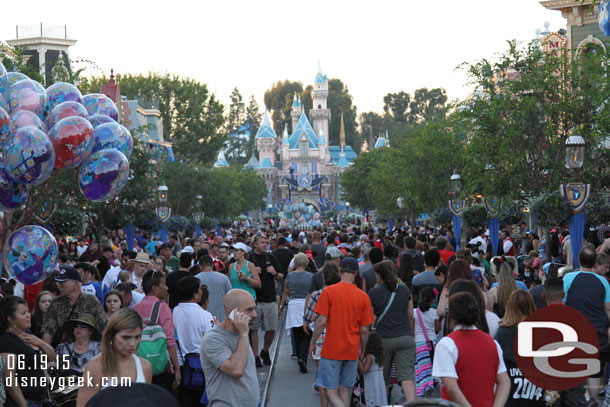 Walking back up Main Street USA