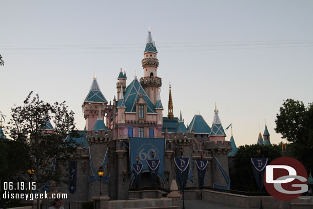 Cast Members were preparing Sleeping Beauty Castle for Disneyland Forever